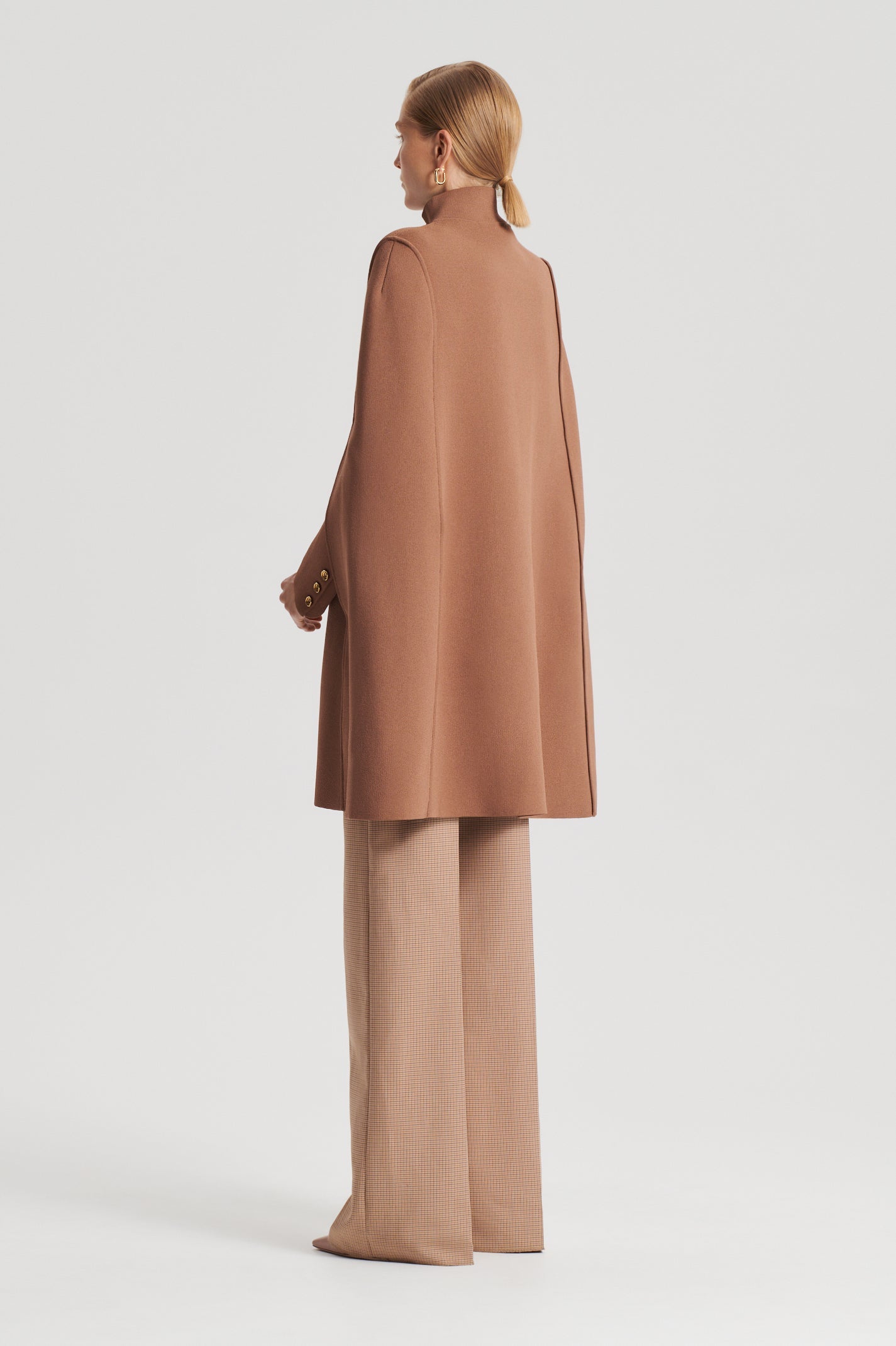 Crepe Knit Cape Spice