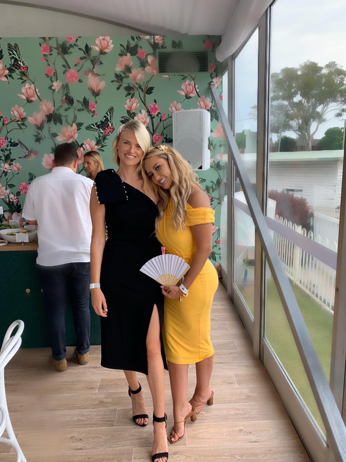 Yellow off shoulder stretch dress