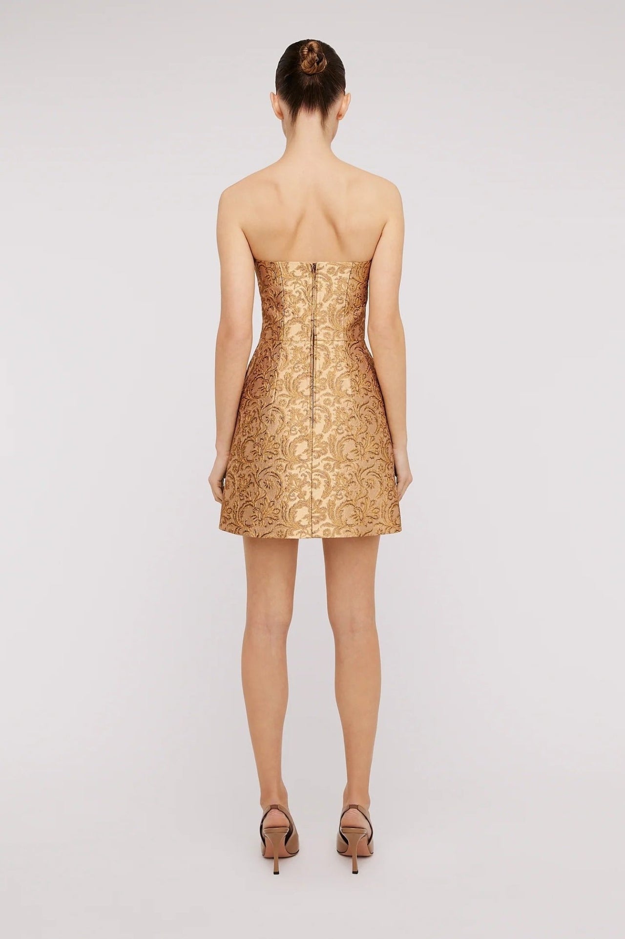 Brocade Dress Gold