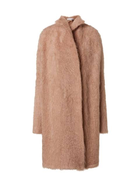 Brushed Mohair Cardigan Camel