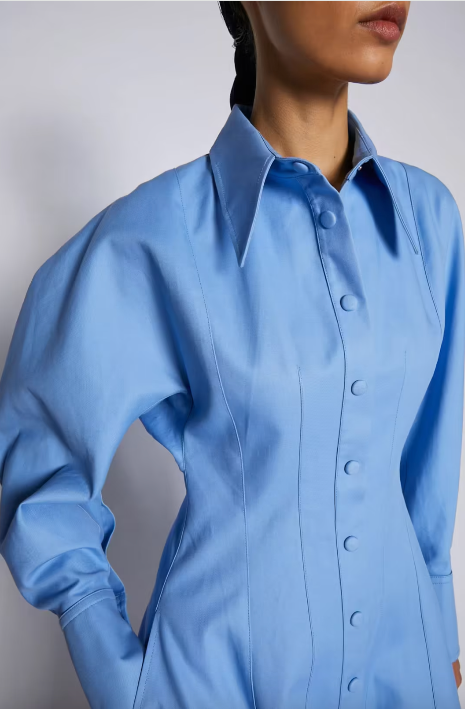 Blue Double Cotton Dress