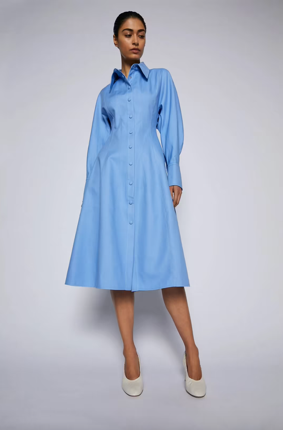 Blue Double Cotton Dress