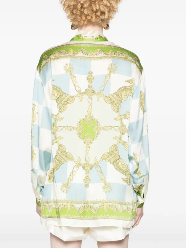 Check mate silk shirt