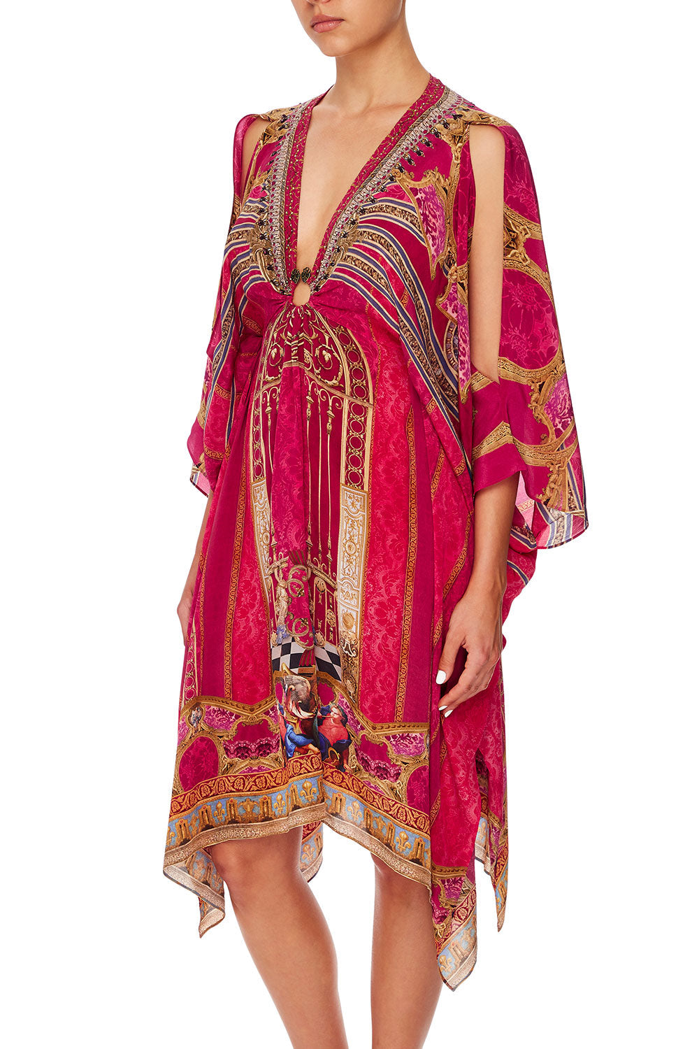 Loung Hour Short Kaftan With Hardware