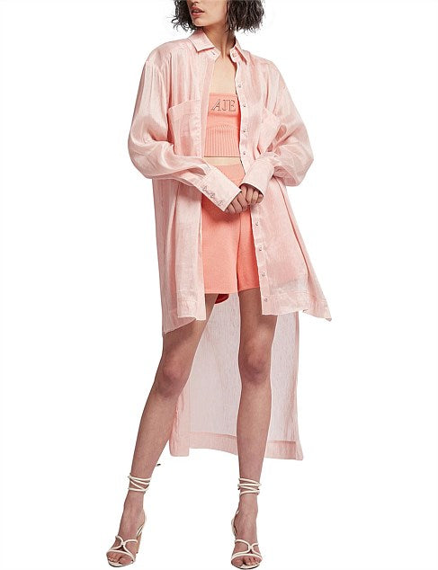 Semblance Apricot Long Sleeve Collared Shirt