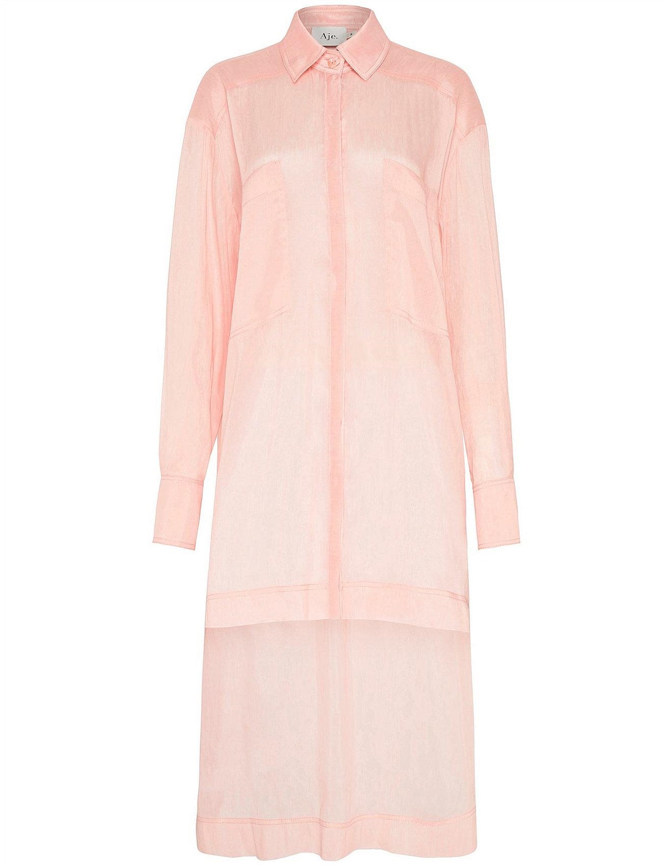 Semblance Apricot Long Sleeve Collared Shirt