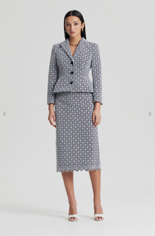 Embroided Floral Chanel Set