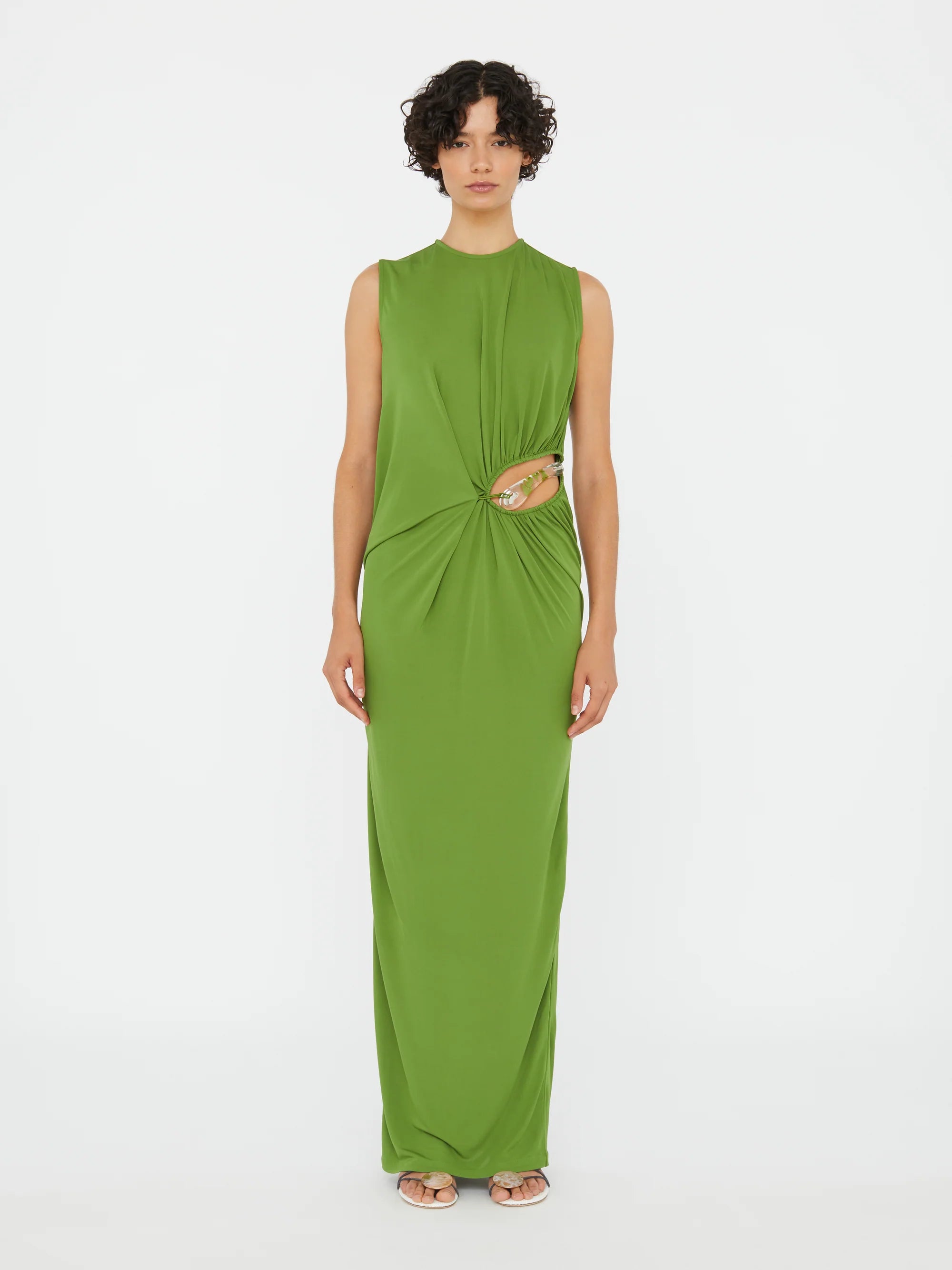 Encased Nature Suspended Jersey Tank Dress