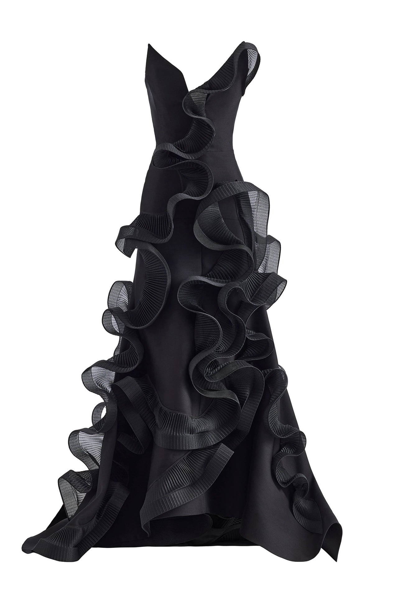 Explode Gown Black Wool