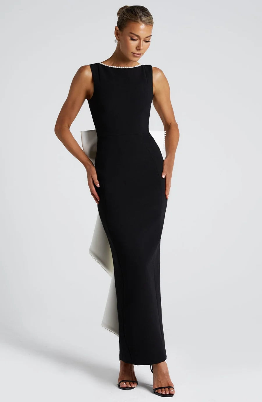Lana Midaxi Dress Black & White