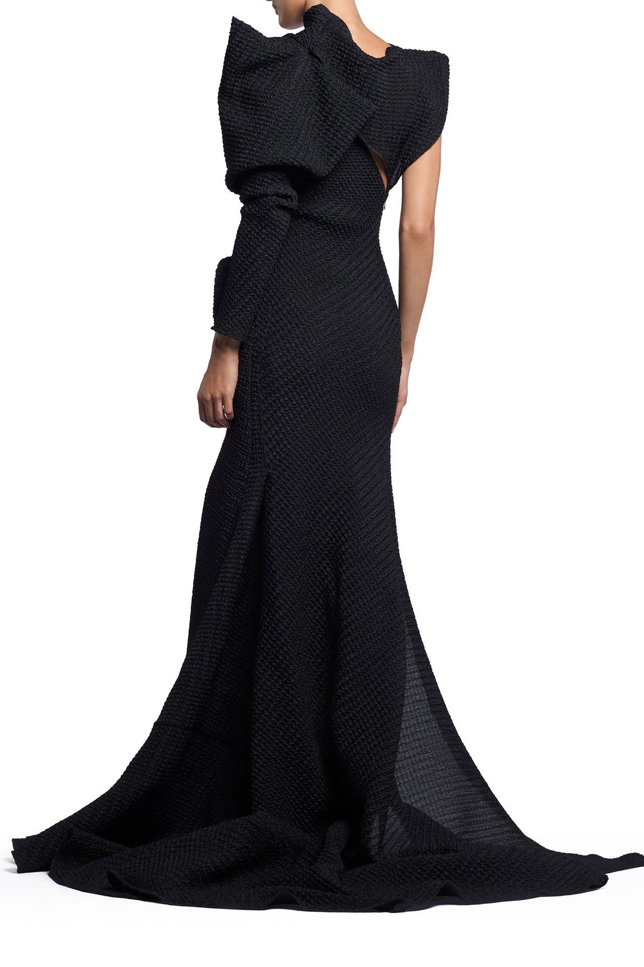 Lyra Gown Black Waffle