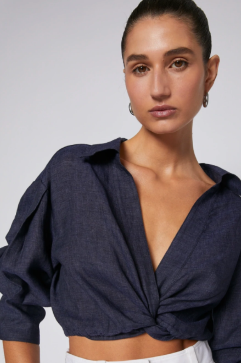 Italian linen navy set