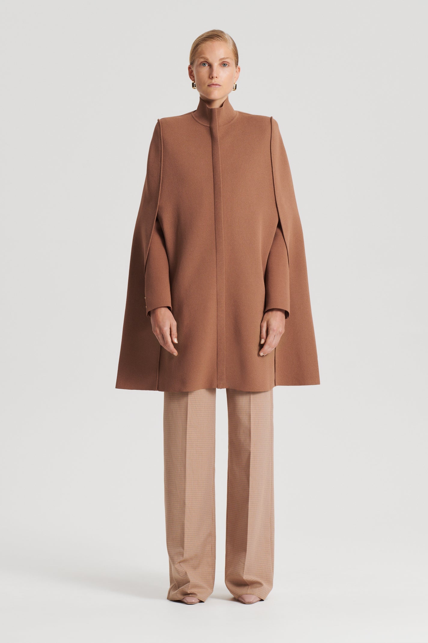 Crepe Knit Cape Spice