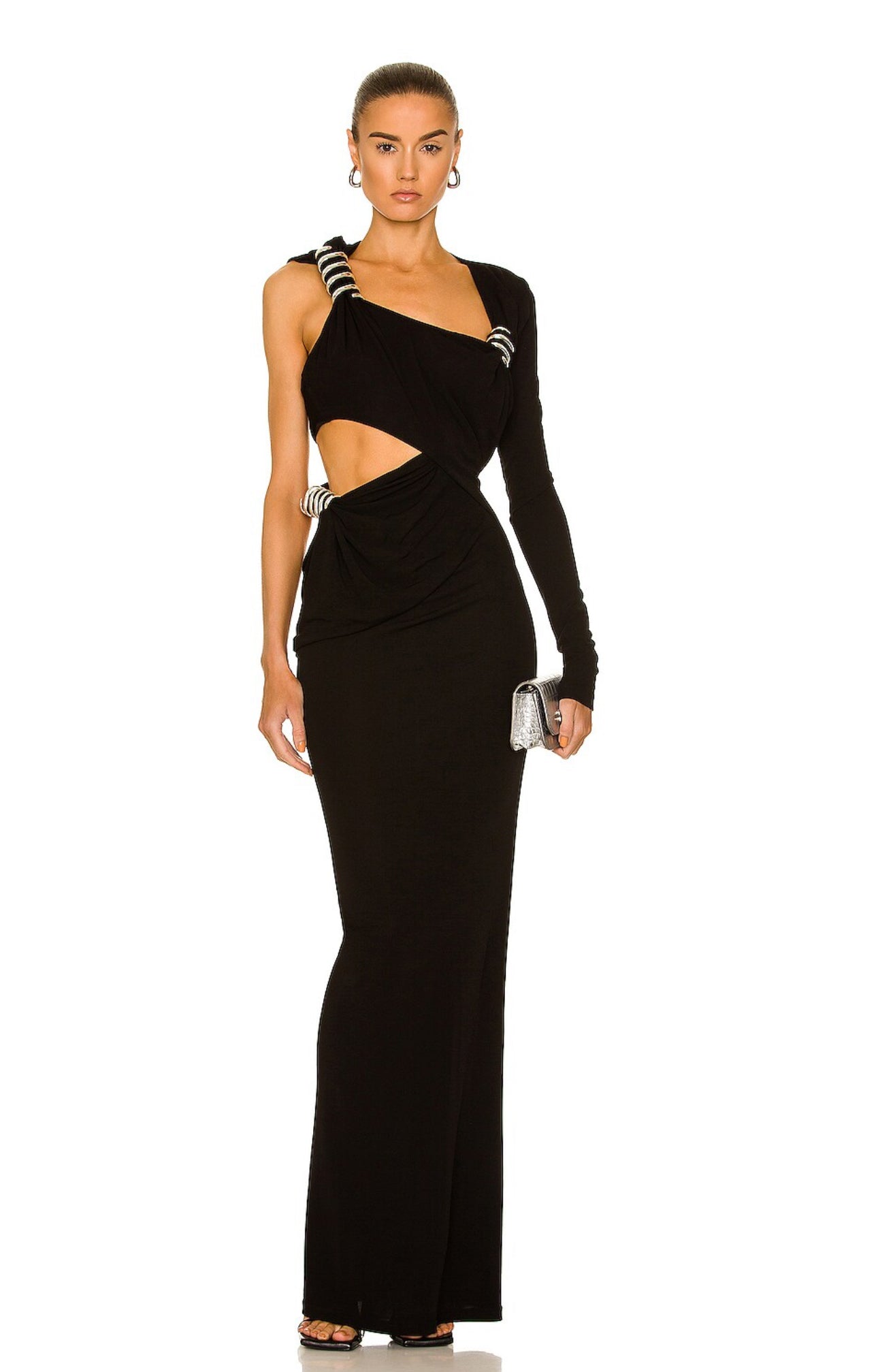 Coiled twisted torso dress