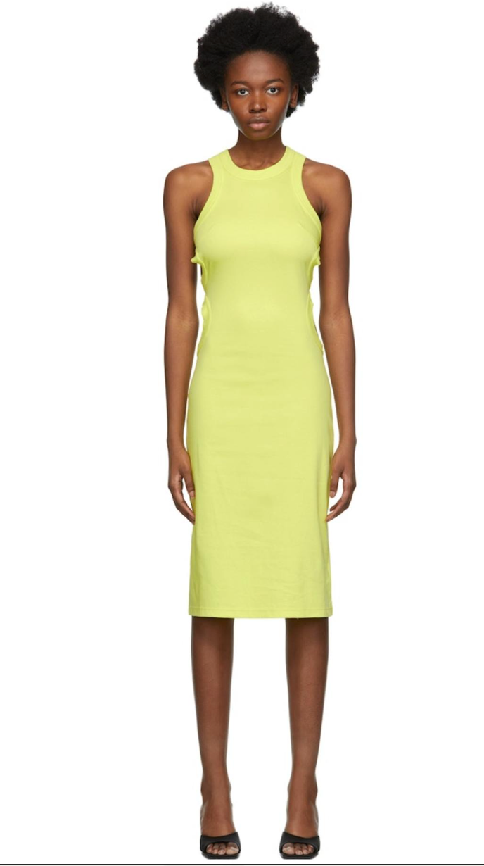 Jersey Tank Dress Neon Green