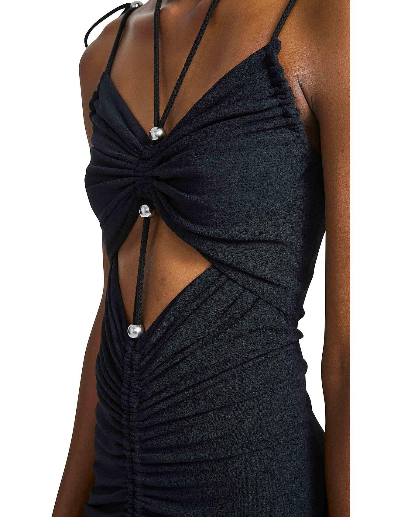 Dion Lee Gathered Butterfly Dress Black