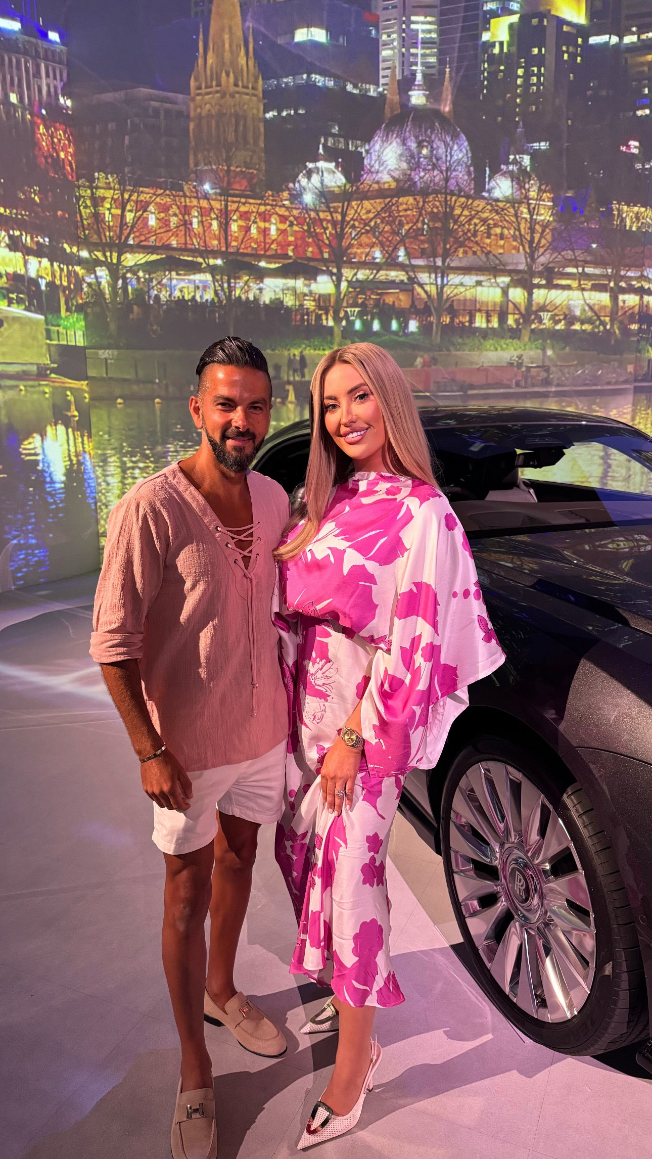 Silk Twill Sefton Slip Dress Pink