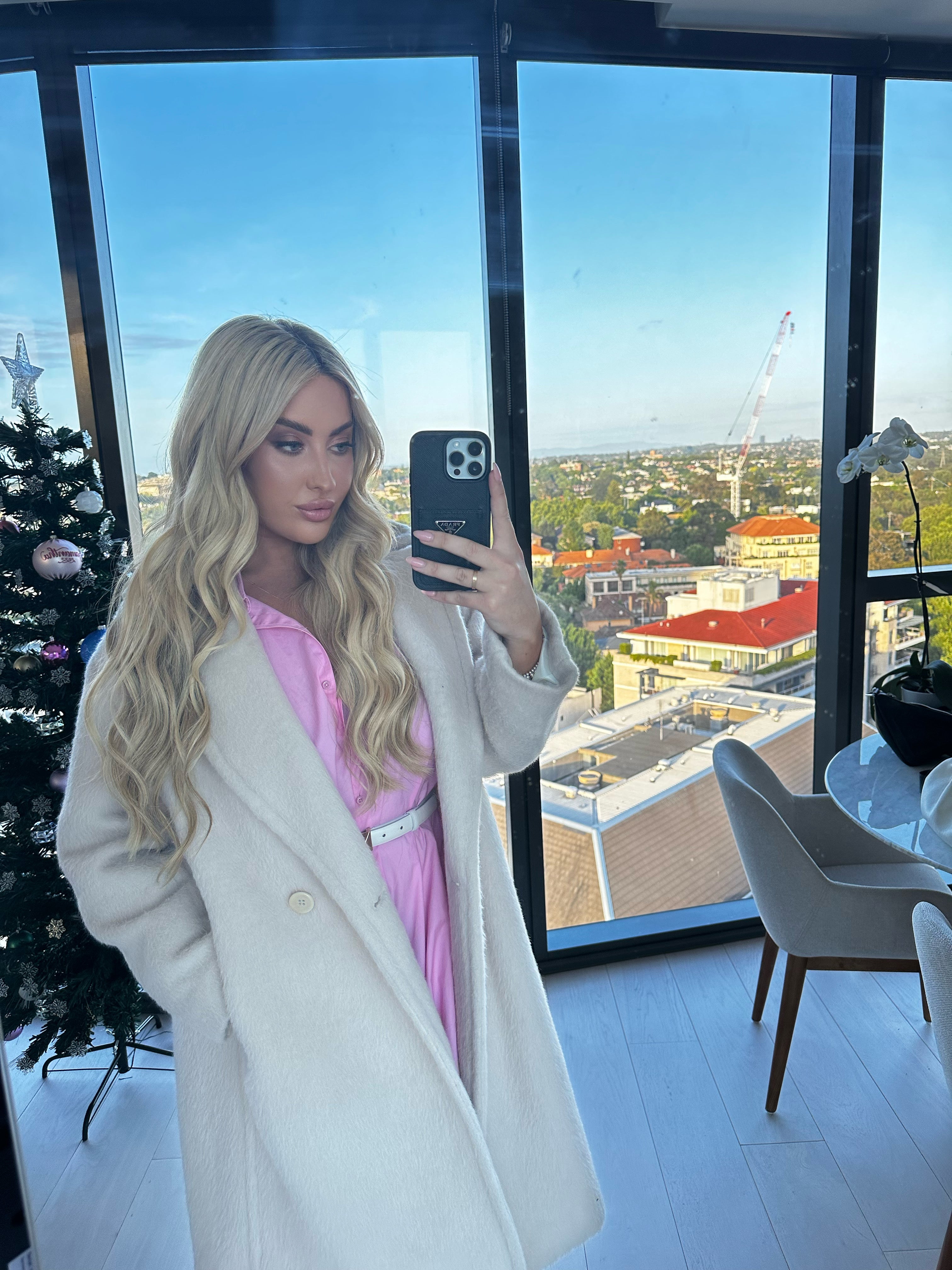 Alpaca Wool Coat Cream