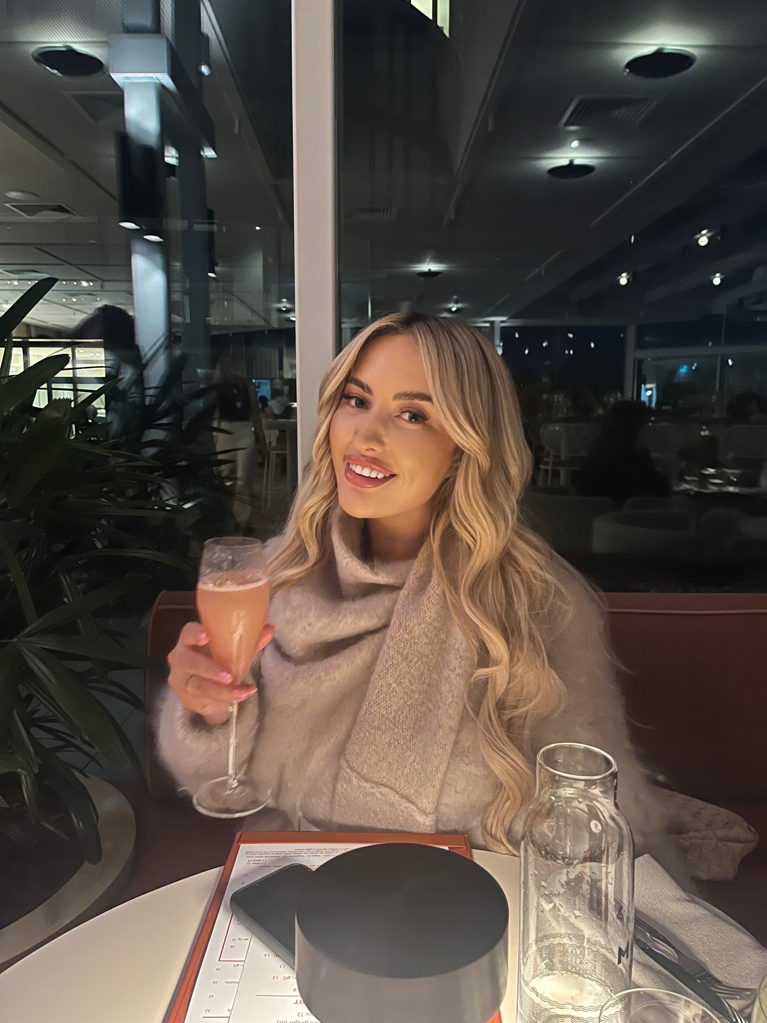 Brushed Mohair Cardigan Mink