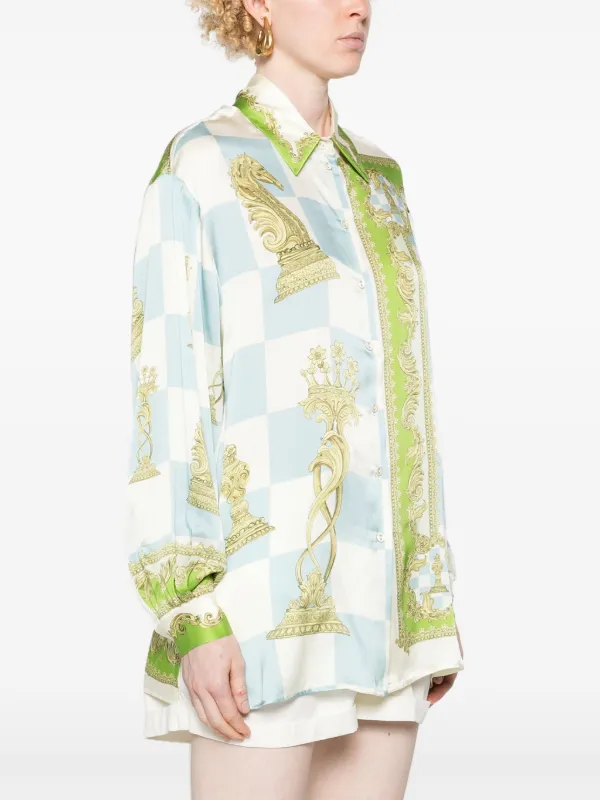 Check mate silk shirt