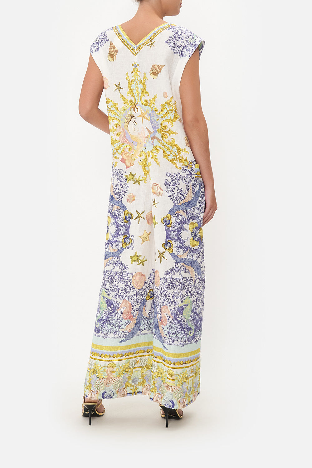 V Neck Jumpsuit Star of the sea