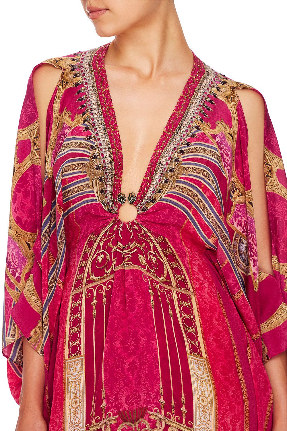 Loung Hour Short Kaftan With Hardware