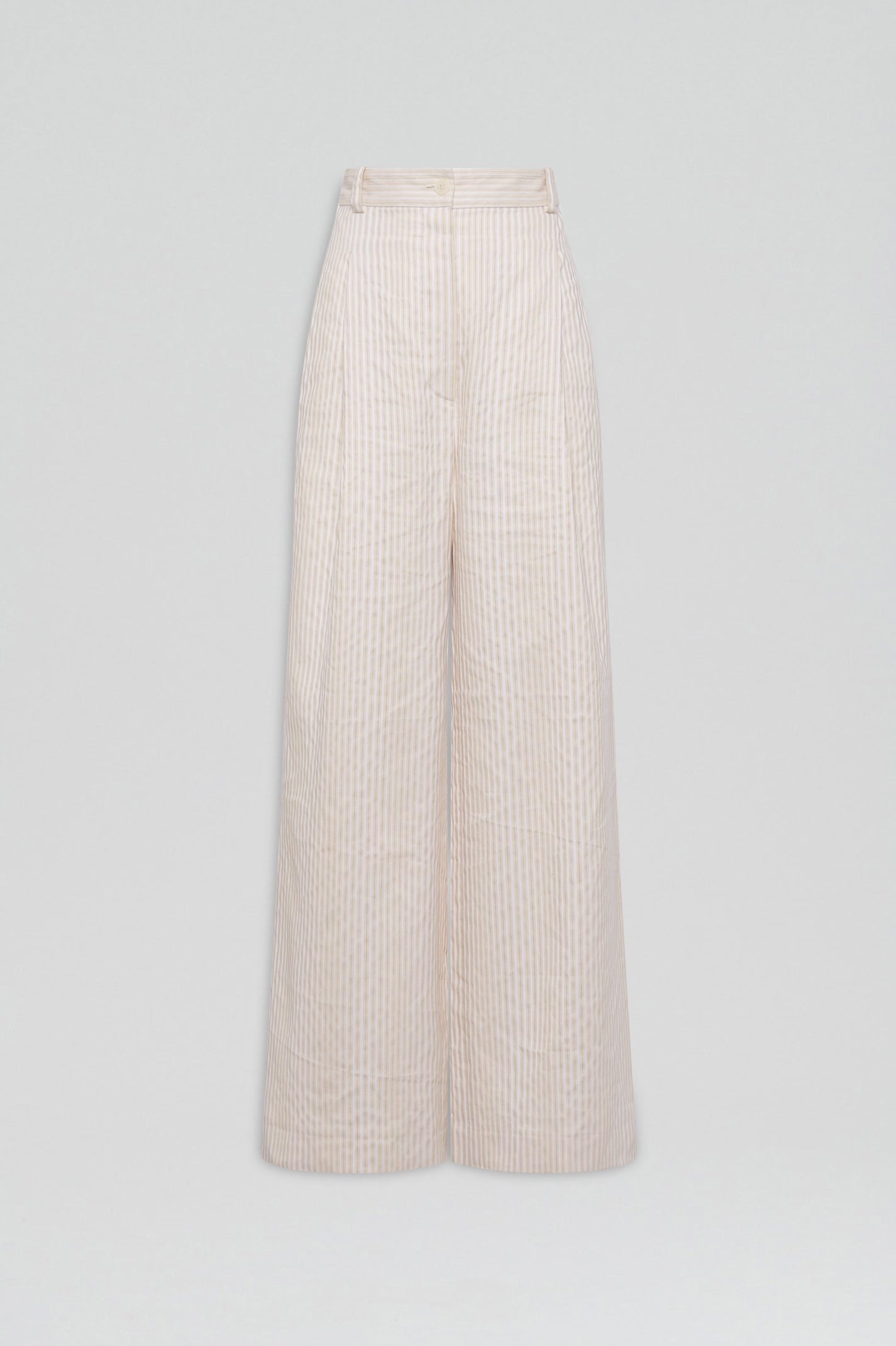Striped Cotton Trouser Cream