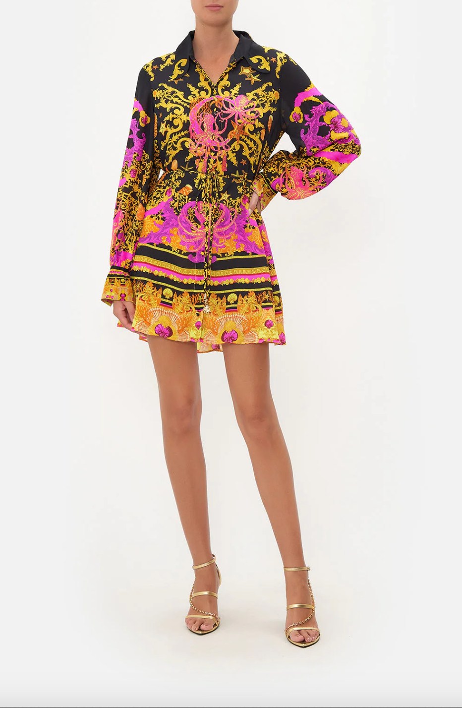 Octopia Shift Shirt Dress