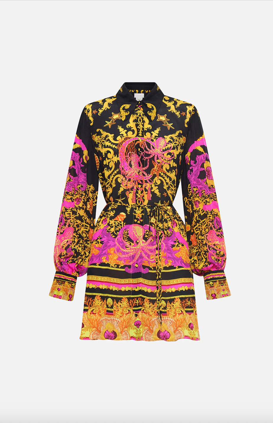 Octopia Shift Shirt Dress