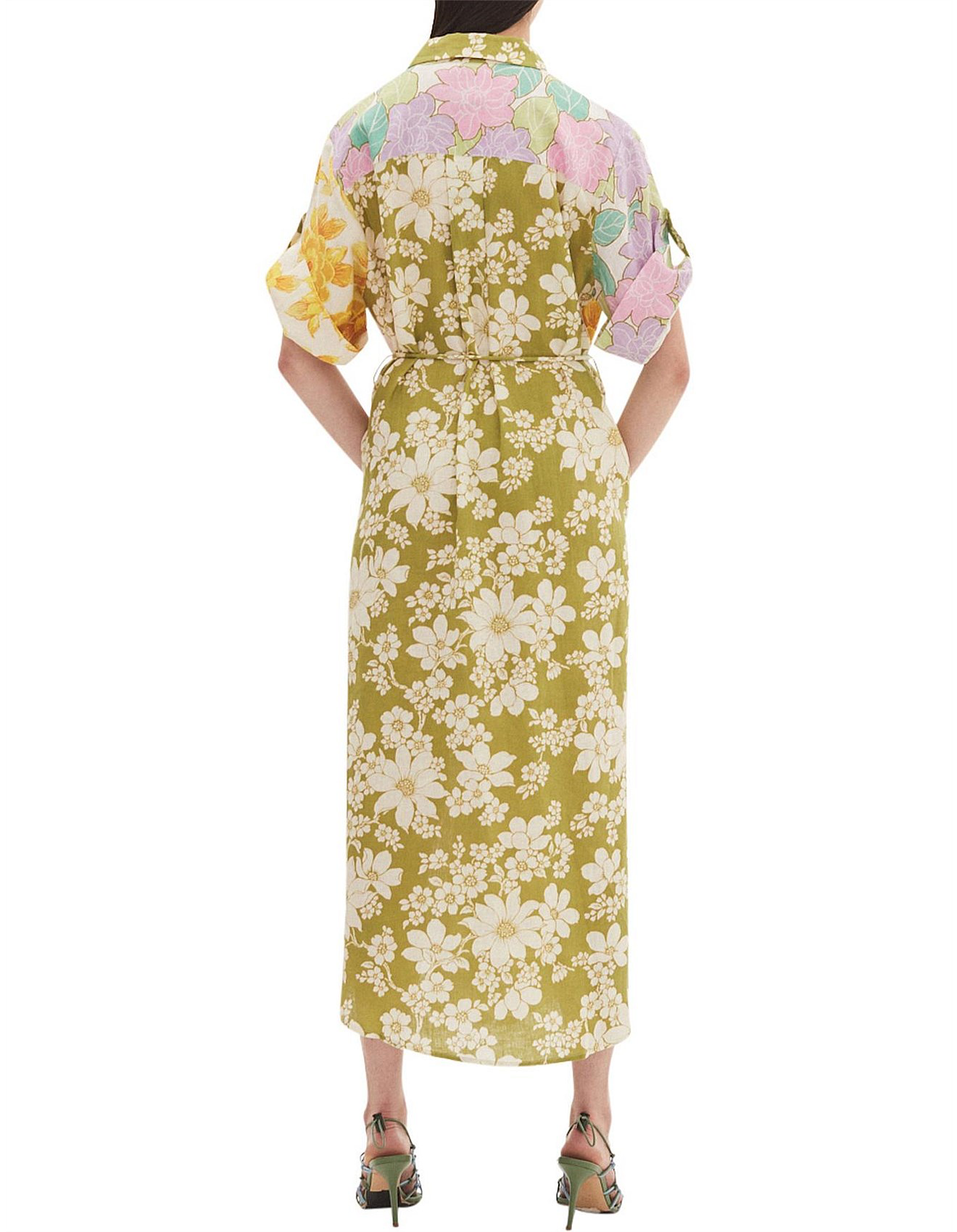 Elora Patchwork Shirt Dress