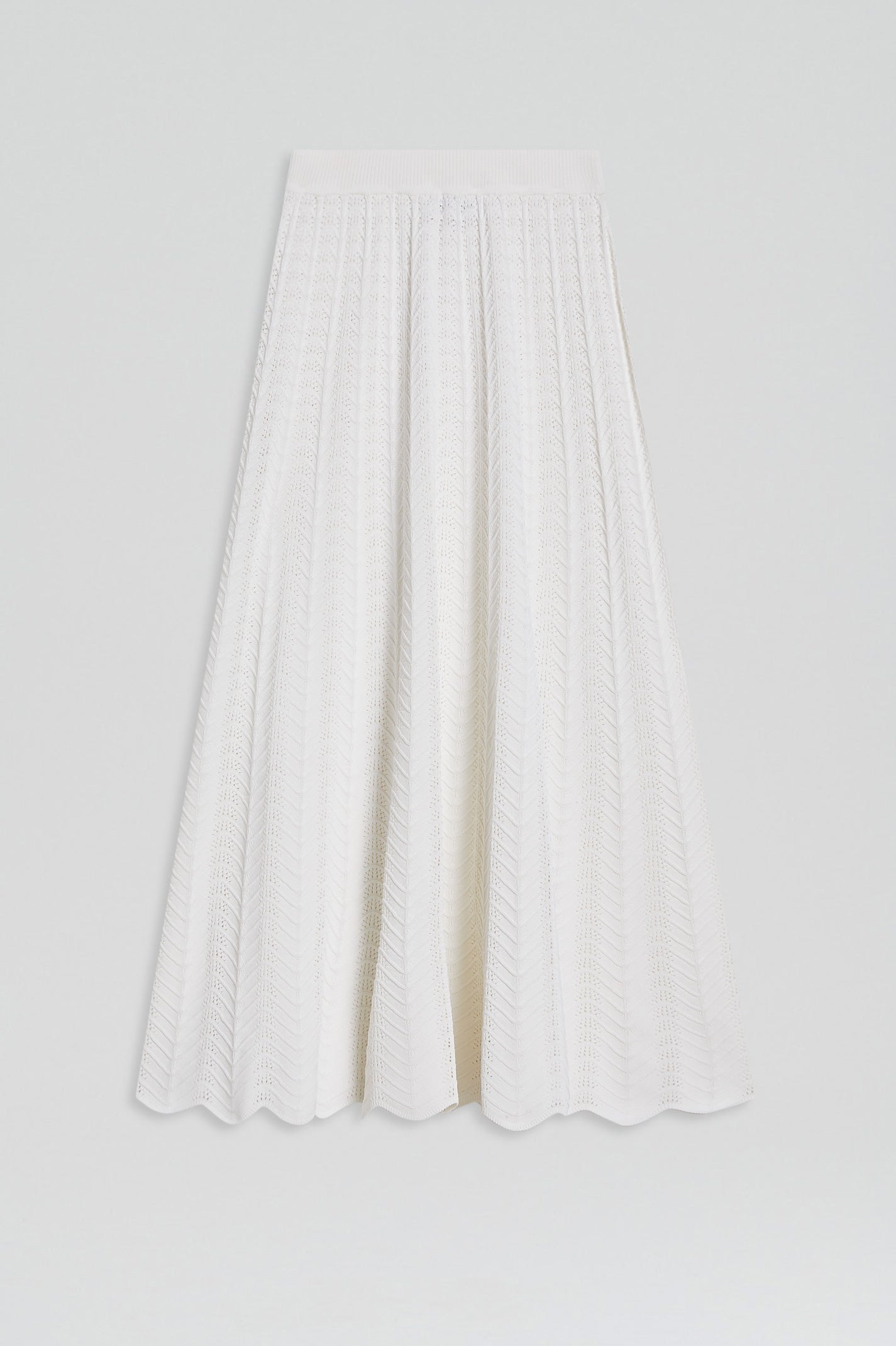 Pleat Lace White Set