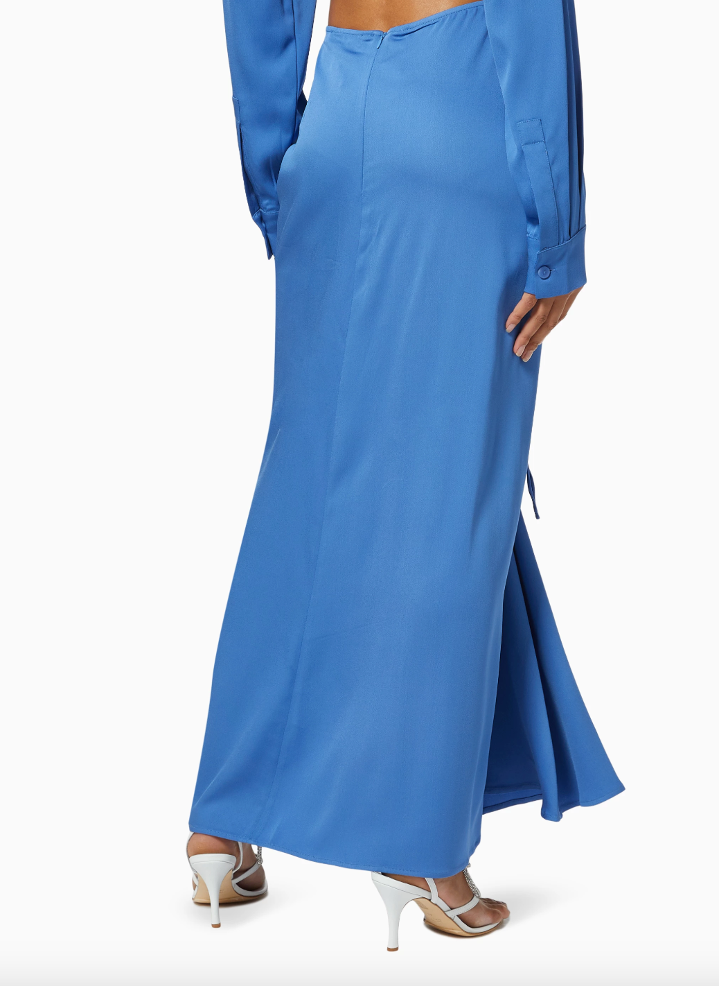 Ruched Skirt in Viscose blue