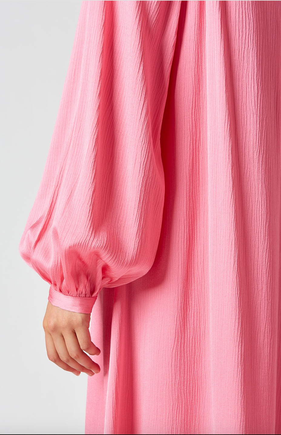 The Textured Satin Trapeze Dress pink