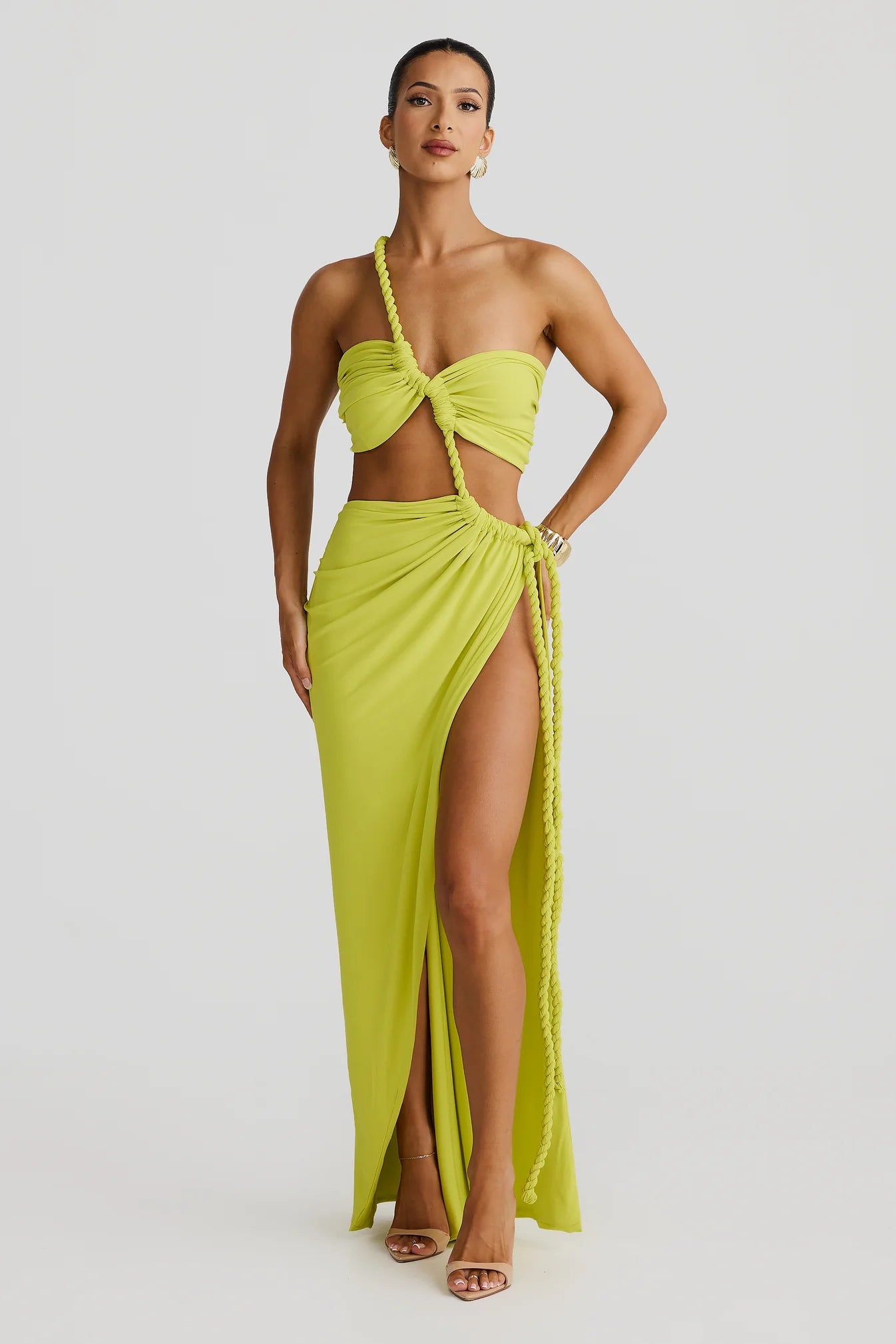 Zamara Chartreuse dress