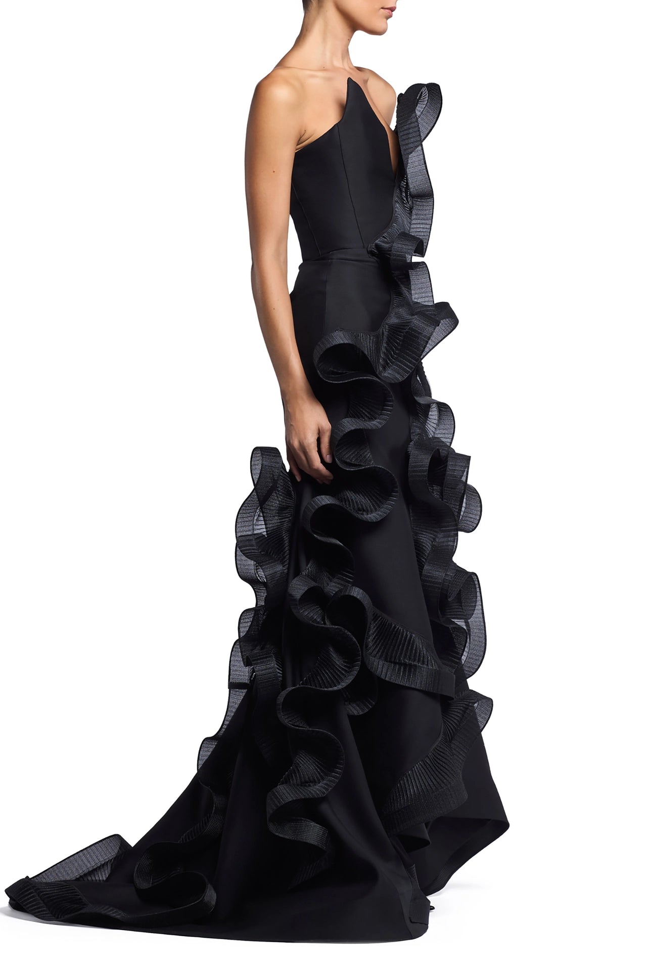 Explode Gown Black Wool