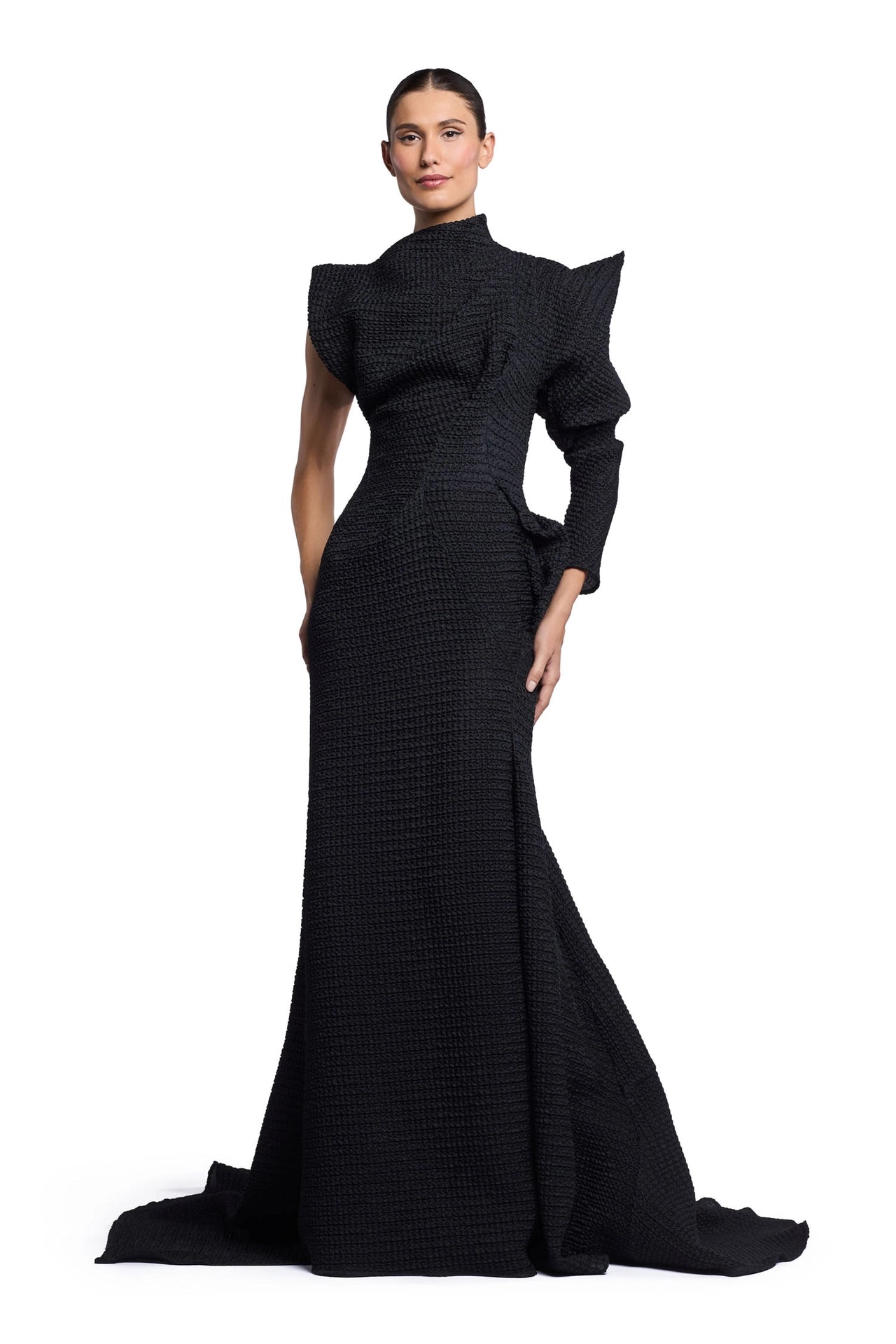 Lyra Gown Black Waffle