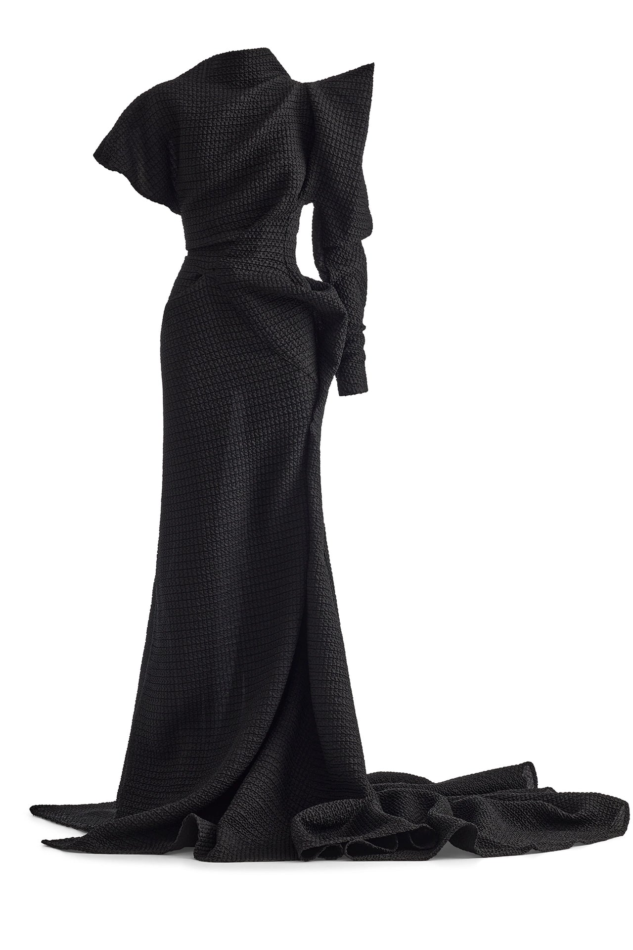 Lyra Gown Black Waffle