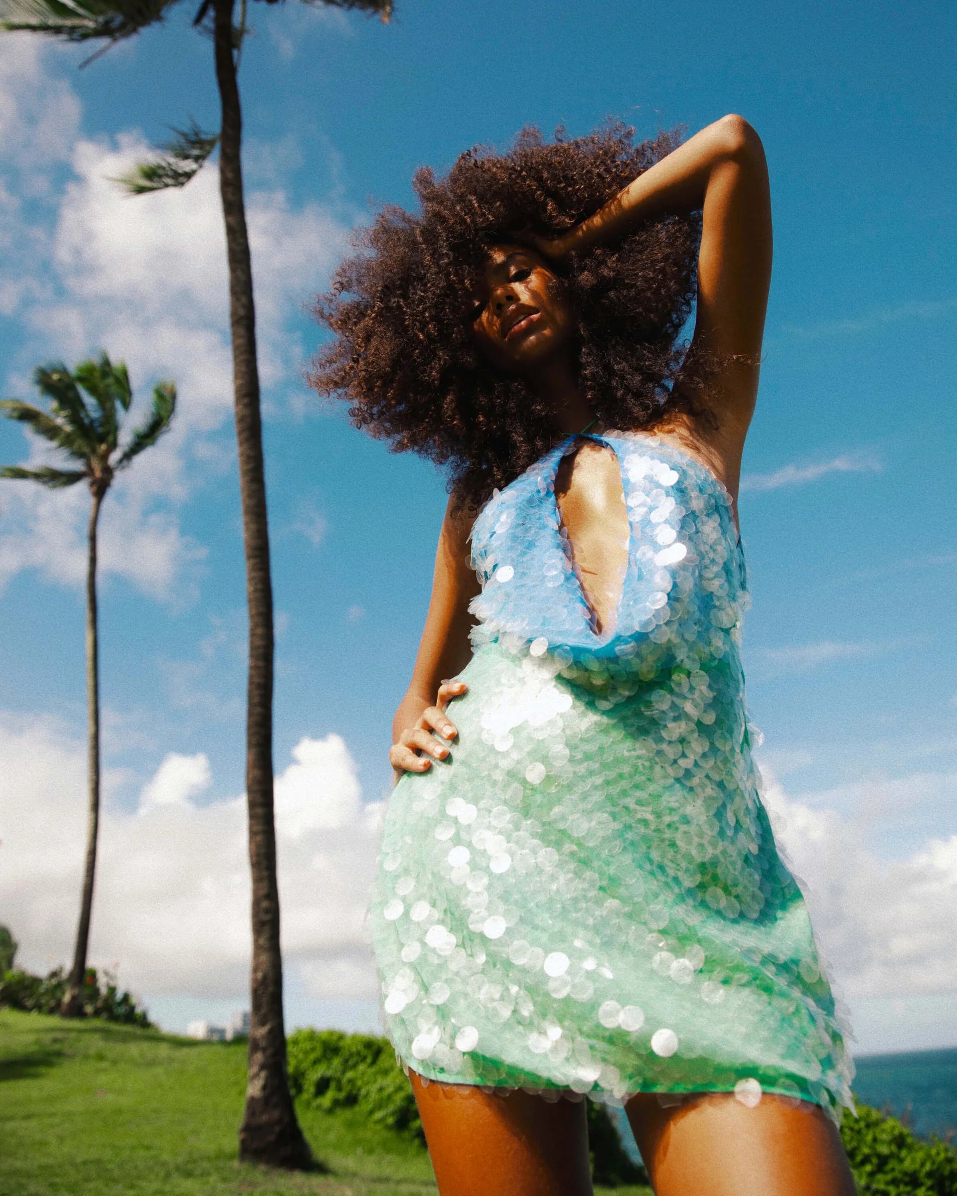 Kiki Dress Ombre Blue